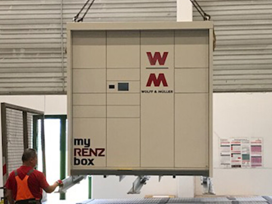 myRENZbox for Construction - Showing lifting hinge points 